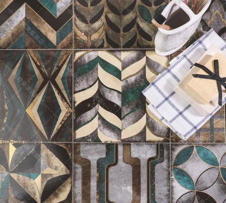 Buy W.A 0.02 0.82cm Thickness Decorative Wall Tiles , Golden Floor Tiles 200x200mm online manufacture
