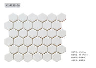 Geometric Frosted SGS Glass Hexagon Mosaic Tile Luxury Hotel Full Body 305.5x265mm