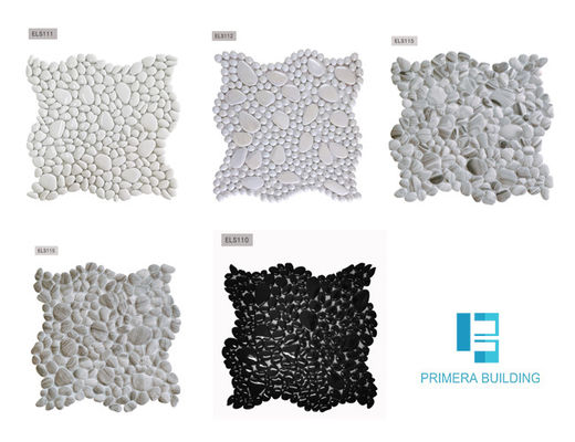 Buy 100Sqm PRIMERA Outdoor Garden Wall Tiles , Cobblestone Colorful Mosaic Glass Tile online manufacture