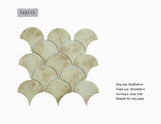16kgs/Sheet CE Carrara Decorative Mosaic Tiles Fan Shaped Inkjet Matt Finished