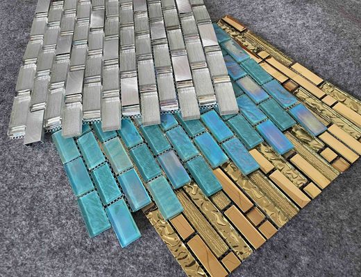 Buy PRIMERA 8mm Luxury Glass Mosaic Tiles Ring Design Hotel Villa 300x300mm online manufacture