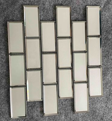 Buy Iridescence 1.36kgs Subway Glass Mosaic Tile , Countertop 300x300mm Decor Floor Tiles online manufacture