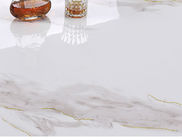 48kgs/ctn Calacatta Clay Marble Porcelain Floor Tiles Gold Lines White 10mm