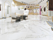 48kgs/ctn Calacatta Clay Marble Porcelain Floor Tiles Gold Lines White 10mm