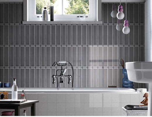 Buy 68x280mm Glossy Ceramic Wall Tiles for Kitchen Bathroom Modern Design online manufacture