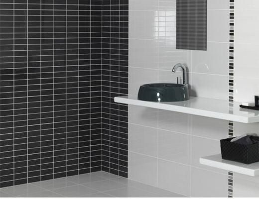Buy PRIMERA 10x20cm Ceramic Subway Tiles Kitchen Bathroom White Black Glossy 14kgs/Ctn online manufacture