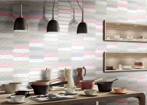 Buy 75x300mm Picket Ripple Ceramic Wall Tile - Glossy Modern 3D Inkjet online manufacture