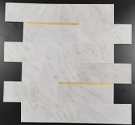300x300x4mm Metal Natural Stone Mosaic Tile Blended Colors
