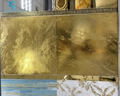Luxury Pure Gold Colour Floor Tiles 11mm With Sand Elements For Villa Bathroom Ktv