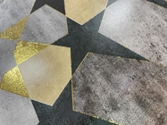 60x60cm Flower Gold Colour Floor Tiles Glazed Surface Colorful For Project Building