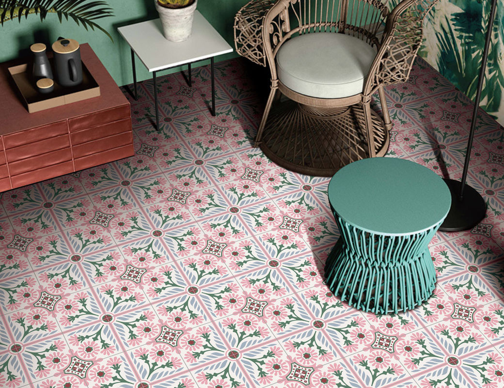 ISO13006 20x20cm Decorative Ceramic Tile Bathroom Kitchen , 8.5mm Wall Floor Tile