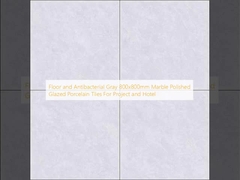Floor and Antibacterial Gray 800x800mm Marble Polished Glazed Porcelain Tiles For Project and Hotel