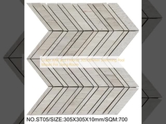 Grade AAA and Firebrick 305x305mm Swimming Pool Mosaic