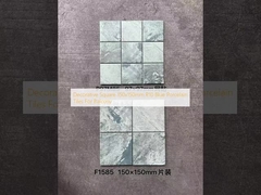 Decorative Square 150x150mm R10 Blue Porcelain Tiles For Balcony