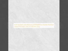 Acid-resistant and Waterproof 800x800mm Marble Polished Glazed Porcelain Tiles For Kitchen Gray