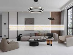 Wear-resistant and Waterproof 800x800mm Marble Polished Glazed Porcelain Tiles For Living Room Light Gray