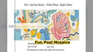 Cartoon Jade Glass Mosaics Pool Decoration