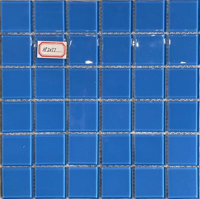 48x48mm Blue Glass Mosaic Tiles for Swimming Pools 300x300mm
