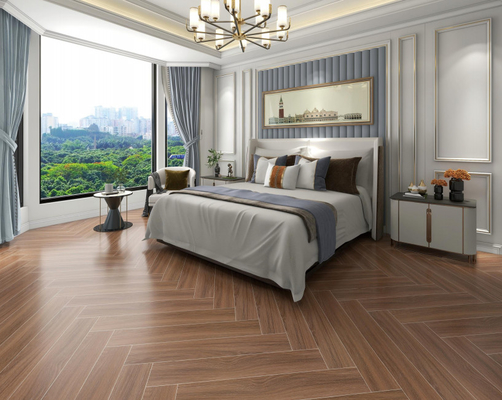 15cm Width 90cm Length Effect Wooden Ceramic Tiles Brown Color For Interior Wall Floor