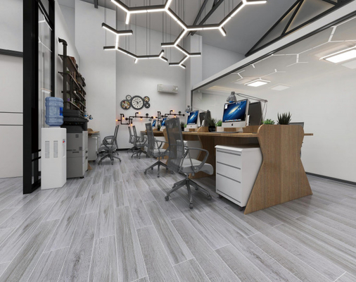 150x900mm Wooden Porcelain Tiles Brown Silvery Strip for Floor Wall