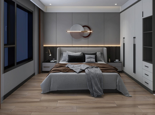 200X1200mm Wooden Ceramic Tile Household Porcelain Strip Gray Kitchen Bedroom Decoration