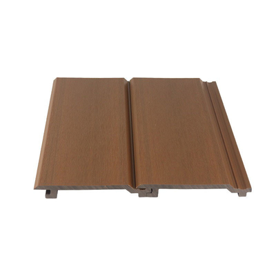 Fireproof 145x20.5mm WPC Cladding Panel Brown And Exterior Wood Plastic Composite Wall Board For Project