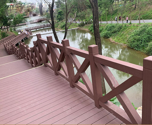SGS WPC Fence Panel Protective Railing 2000x1200mm Outside Board For Garden Engineering