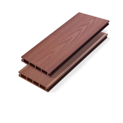 Fireproof Wood Plastic Flooring Outdoor Co - Extruded Circular Hole Walkway Balcony Panel 140x25mm
