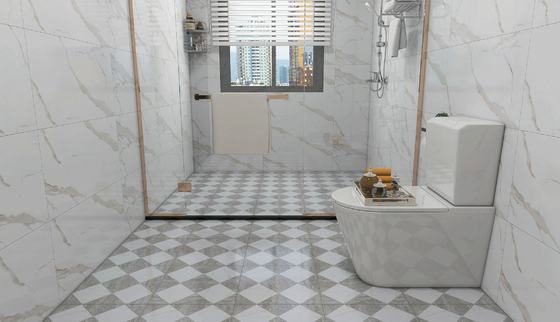 Glazed Matt 400x400mm Indoor Cermic Rustic Tiles Floor Gray Wall Tile Non Slip