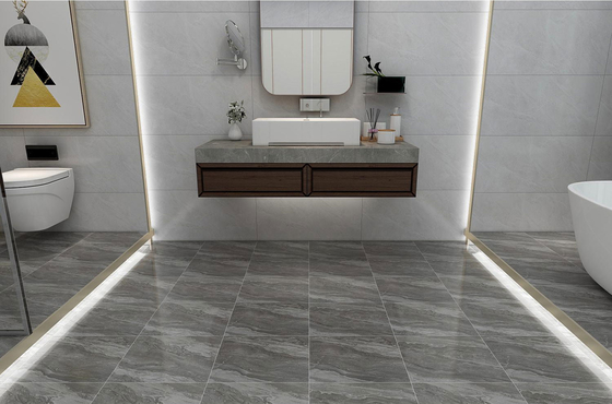 Eco-Friendly 400x400mm Ceramic Rustic Tiles For Bathroom And Matt Glazed Gray Marble Look Floor Tile For Living Room