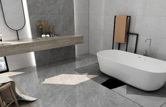 Non Slip Ceramic Rustic Tiles For Bathroom And Marble Look 400x400mm Wall Tile For Balcony