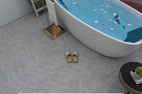 Gray Floor Tile Ceramic Rustic Tiles For Living Room And Durable 40x40cm Glazed Matt Tile For Bathroom