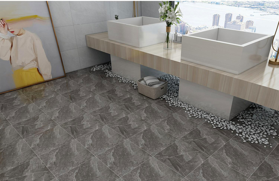 Glazed Matt Interior Ceramic Rustic Tiles Antibacterial For Indoor Balcony Flooring 400x400mm