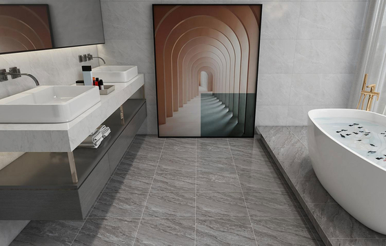 400x400mm Gray Ceramic Rustic Tile Matt Glazed Indoor Floor Wall