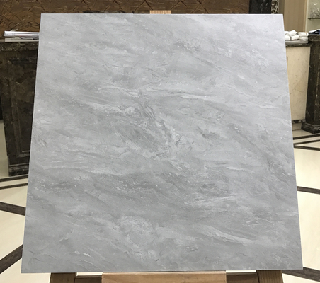 Non-Slip Ceramic Rustic Tile For Office And 400x400mm Marble Look Matt Glazed Gray Flooring For Restaurant