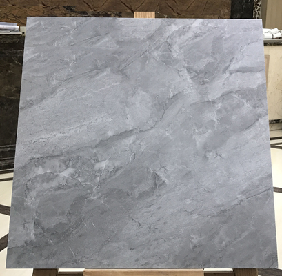 Non-Slip Ceramic Rustic Tile For Living Room 400x400mm Glazed Matt Gray Indoor Floor Tiles For Restaurant