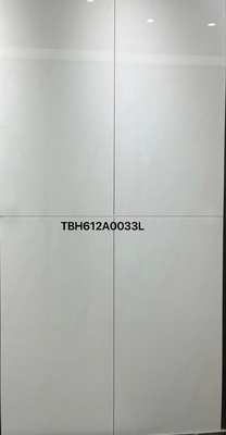 Wear Resistance Polished Glazed Carrara Ceramic Tiles Glossy Beige For Bathroom