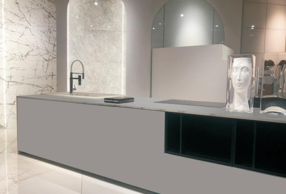 Matt 800x2600mm Sintered Stone Slabs TV Background Wall Tile Antibacterial