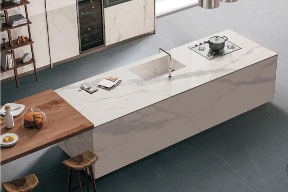 AAA 160x320cm Rock Floor Tile Sintered Stone Slab White TV Background Wall Office Desk Top