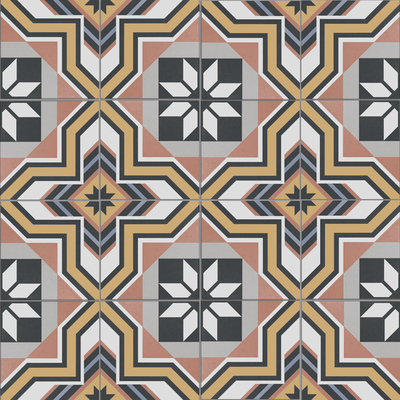 Antibacterial 25x25cm W.A 6% Yellow And Pink Ceramic Rustic Tile For Bathroom And Decorative Floor Tiles For Kitchen