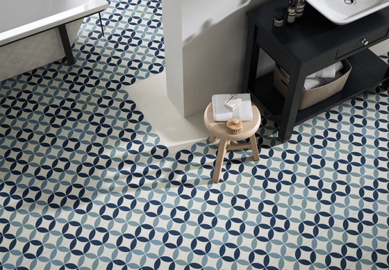 Blue Wear-Resistant 250x250mm Floor Ceramic Rustic Tile For Living Room And Eco-Friendly Floor Tiles For Dining Room