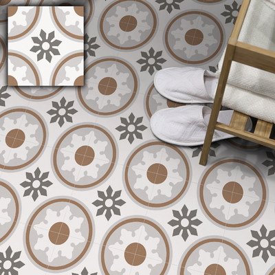 Brown And White Antibacterial 250x250mm Floor Tiles For Living Room And Non-Slip Wall Ceramic Rustic Tile For Dining Room