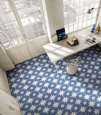 Firebrick 250x250mm Floor Tiles For Kitchen And Blue Ceramic Rustic Tile For Bedroom