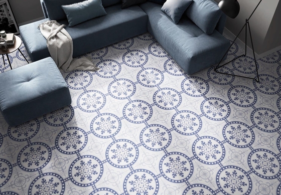 Antibacterial 250x250mm Interior Floor Tile For Residential Decoration And Light Blue Ceramic Rustic Tiles For Bathroom