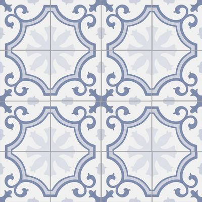 Blue And White 250x250mm durable Floor Ceramic Rustic Tile For Balcony And Retro Wall Tile For Kitchen