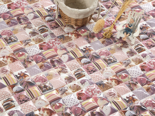 Durable 300x300mm Pink Ceramic Rustic Tiles For Kitchen And Decorative Glossy Wall Tile For Hotel