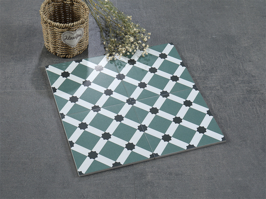 Scratch-Resistant 200x200mm Ceramic Rustic Tiles For Living Room And Non-Slip Green Wall Tiles For Hotel