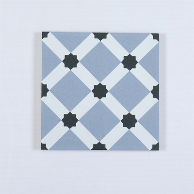Blue Wear-Resistant 200x200mm Decorative Wall Tiles For Living Room And Durable Ceramic Rustic Tiles For Bedroom