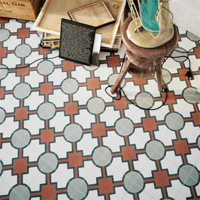 20x20cm Red Gray Ceramic Rustic Tile for Indoor Floor