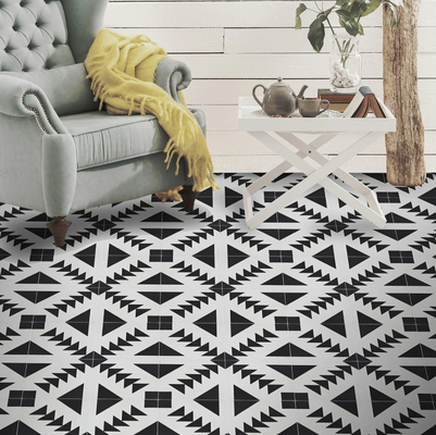 Black And White Grade AAA Scratch-Resistant 200x200mm Floor Ceramic Rustic Tile For Living Room And Bathroom